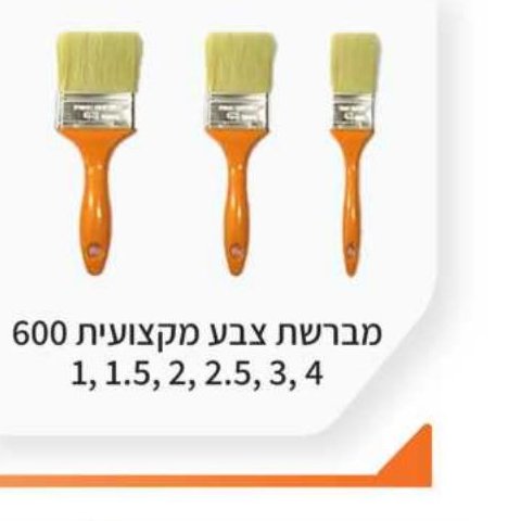 מברשות צבע מקצועיות 600 - 1, 1.5, 2, 2.5, 3, 4